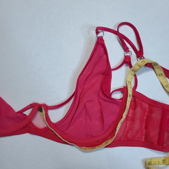 Oh La La Cheri Pink Lace 2 Piece Lingerie Set Size Medium - Picture 7 of 8